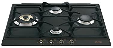 SMEG Gaskochfeld CORTINA - SR764AO, Anthrazit/schwarz
