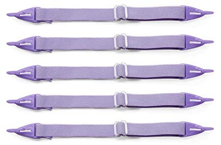 Cinta de sujeción para gafas de niños, banda deportiva para sujeción de gafas (5 piezas por paquete) morado morado