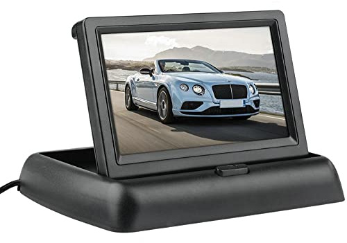BW 4.3 Foldable Digital TFT LCD Car Rear View Backup Monitor for Car Reversing Camera, Car Rearview Camara,CCTV Camera DVD