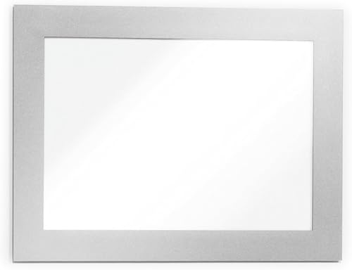 Durable Magnetic Display Frame Duraframe A6, Pack of 5, Silver | Sign Holder for Fridges, Whiteboard and Metal Boards, Swap Inserts in Seconds, Strong Magnetic Hold, Made in Poland