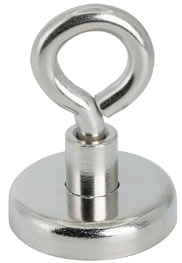 Imán de Sujeción de Ferrita Con Cebolio M6 Para Colgar, Sostener O Mostrar Elementos - 32mm de Diámetro - 5.8kg Pull - South - Paquete de 10