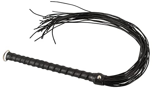 Fustigatore in pelle di velluto a coste Nero