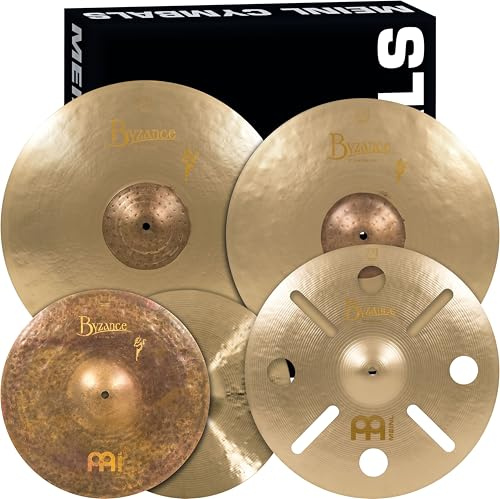 Meinl Cymbals BV-480+B16TRC Byzance Vintage Series Benny Greb Sand Cymbal Box Set Pack with FREE 16-Inch Trash Crash (VIDEO)