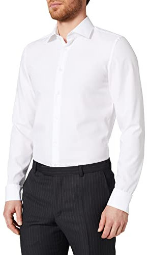 Seidensticker Herren Mens Slim Extra Langer Arm (Ela) Businesshemd, Weiß(675665), 41 EU