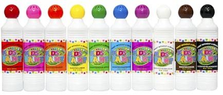Crafty Dab Washable Scented Kids Tempera Poster Paint, Assorted Vibrant Colors, 1.4 oz, Set of 10