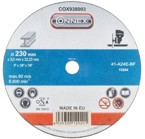 Connex COX938003 - Disco de desbaste (metal, diámetro de 230 mm, longitud de 3,0 mm)
