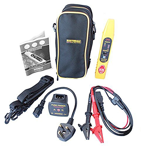 Martindale FD650 - Elite Professional Digital Fuse Finder Kit, Makes Tracing Of Fuses Simple, Fuse Finder Features A Non-Contact Voltage Indicator/Detector/Votlstick, Useable Without A Power Socket, Comes With Transmitter & Receiver, Mains Plug, Two Wire Test Leads, from Testermans