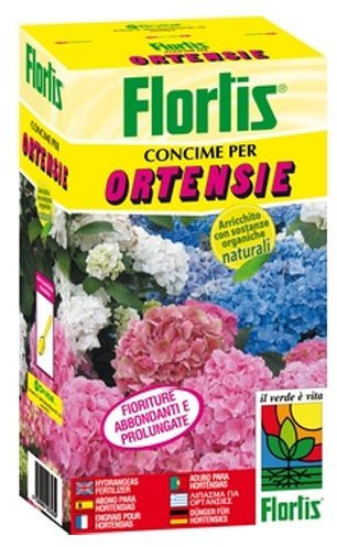 FLORTIS CONCIME ORGANO MINERALE PER ORTENSIE 1KG fioriture abbondanti