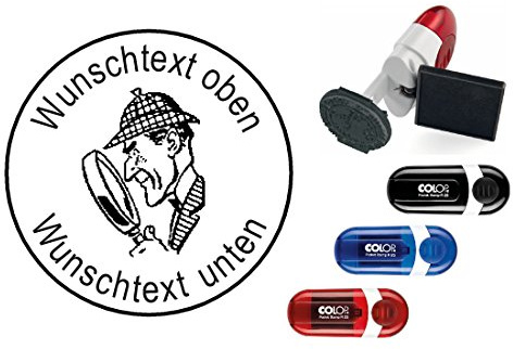Geocaching Stamp DETECTIVE with Personal Cachername/Circular Stamp Geocaching Pocket Stamp Nick Name