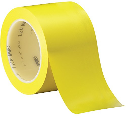 3M 471 Vinyl Tape, 75 mm x 33 m, Yellow, Pack of 12