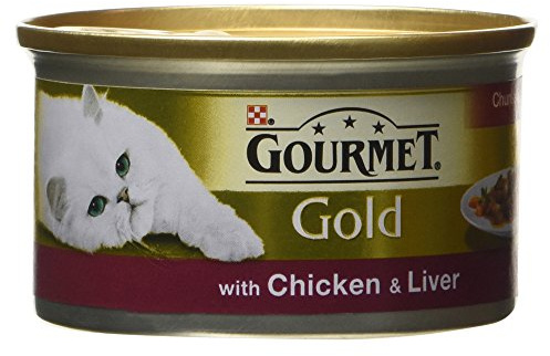 Gourmet Gold Tinned Cat Food Chicken and Liver In Gravy 85g