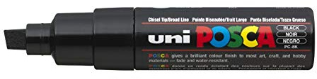 Uni Posca, PC-8K, pennarello con punta a scalpello, confezione da 6 (lingua italiana non garantita)