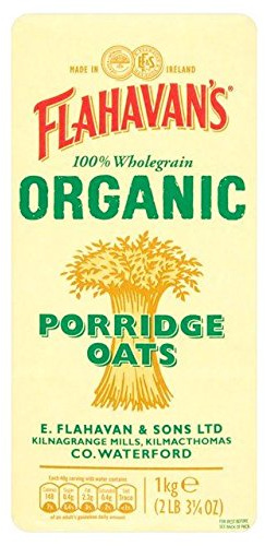 Flahavan's Organic Porridge Oats 1kg - Pack of 2