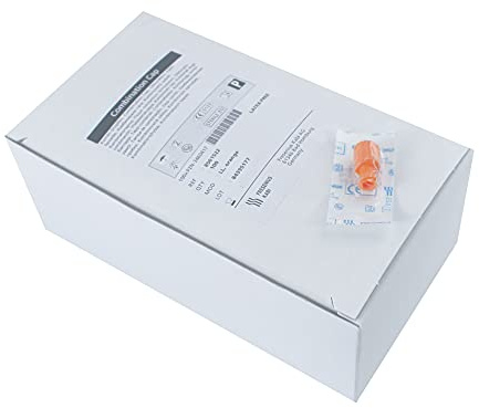 Fresenius Kombistopfen Verschlussstopfen steril verpackt Luer Lock 100 Stück (Farbe: orange)