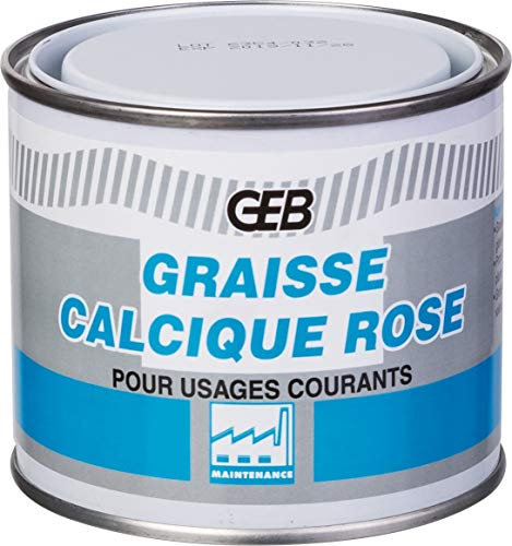 GEB Graisse rose pour usage courants : Graissage des chaines, mécanismes, gonds… Protège contre la corrosion - Pot 300 g