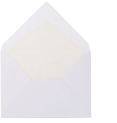Paper24 25 weiße Briefumschläge B6 mit Futter