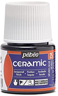 Pebeo - Keramik - Ogenomskinlig färg för terrakotta, keramik och lergods - flaska 45 ml, Sevres