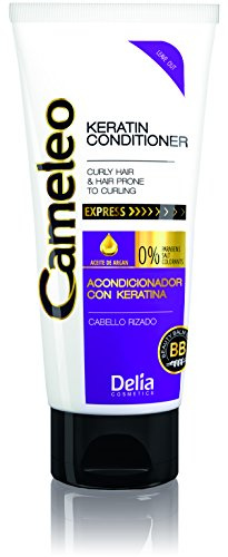 Cameleo - Keratin Anti Frizz Express Conditioner for Curly Hair - with Argan Oil and Keratin - Increased Shine, Flexibility & Softness - 0% Parabens, Salt & Colorants - 200ml