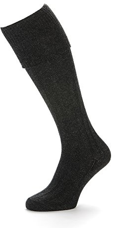 The Scotland Kilt Company Men's Scottish Kilt Hose Socks in Charcoal - Wool Blend Gents Outfit Accessory - 8-10 UK