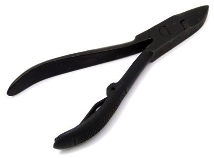 Nagelzange Nagelknipser gebogen schwarz BS Doppelkopf - II. Wahl mit Farbfehlern