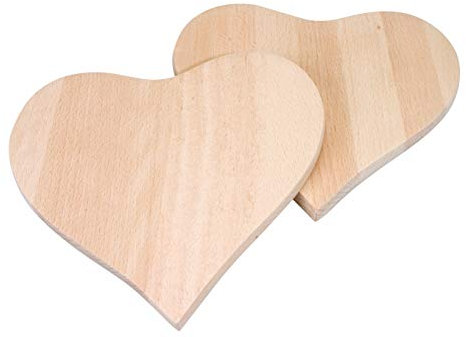 Pebaro Tablas para Desayuno - 2 Piezas en Forma de corazón, 19 x 18 x 1 cm