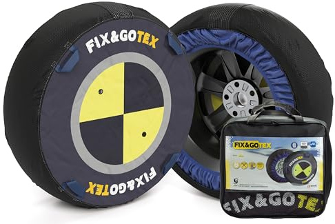 SNOVIT FIX&GO TEX Talla J - Cadena de nieve textil. Turismo, SUV, 4X4 y furgoneta. Certificación ÖNORM EN-16662-1. Set 2 Uds.