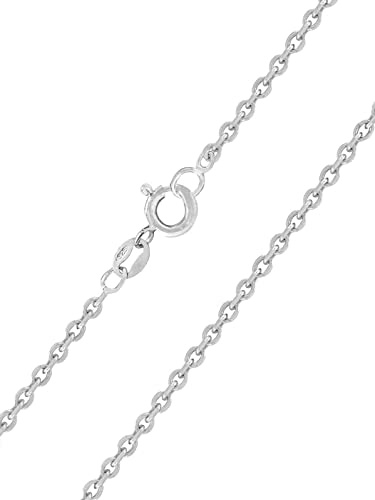 11 Inch Extra Large Length Sterling Silver 1.5 mm Wide Fine CABLE / Belcher Chain Anklet / Ankle Bracelet / Ankle Chain - 925 Sterling Silver - 11 Inch / 28 cm - Oval Links - Anklets for Women