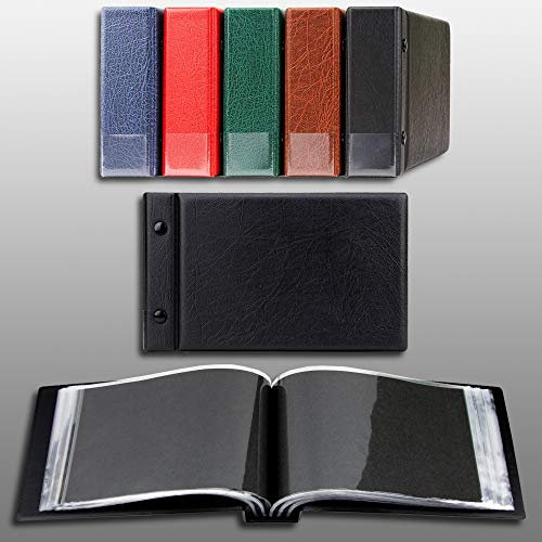 Prophila Kobra piccolo album per 100 cartoline e lettere fino a 190 x 125 mm, nero