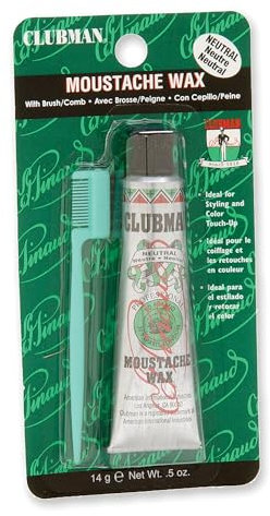Clubman Moustwax With Brush White (Neutral)