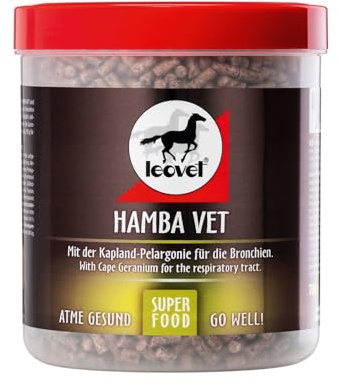 Leovet Hamba-VET | 700 g | Aliment complémentaire pour chevaux | Pour renforcer les défenses immunitaires | Pour mâcher et respirer profondément | Mélange de céréales avec de nombreuses herbes