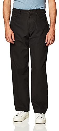 Dickies Men?s Relaxed Fit Sanded Duck Carpenter Jean, 32W x 32L, Rinsed Black