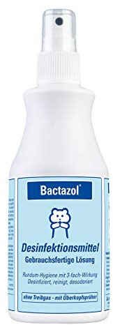 Bactazol Desinfektionsmittel 250ml - Schutz vor Viren, Bakterien & Pilzen - Enthält Isopropanol (2-Propanol) - Rundum-Hygiene für Mensch, Haushalt & Tierumgebung - Zur Handdesinfektion geeignet