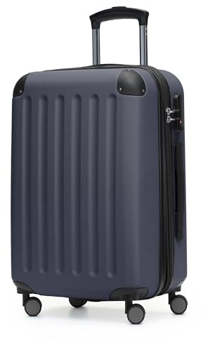 Hauptstadtkoffer Spree - Handgepäck, 55 x 36 x 21 cm, TSA, 4 Rollen, 42 Liter, Reisekoffer, Hartschalenkoffer, Rollkoffer, Bordgepäck Koffer, erweiterbar, Dunkelblau