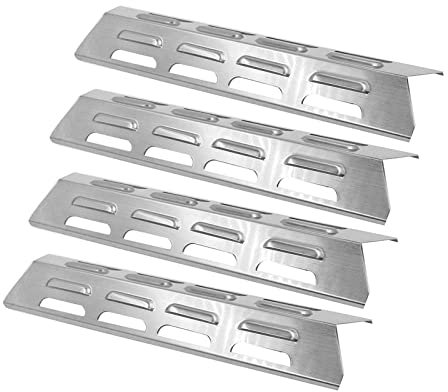 GFTIME 41cm Heizplatte für Tepro Richfield, Blooma, Napoleons Rogue 2, Ultra Chef, Uniflame Gasgrill, Edelstahl Brennerabdeckung Ersatzteile, 4 Pack