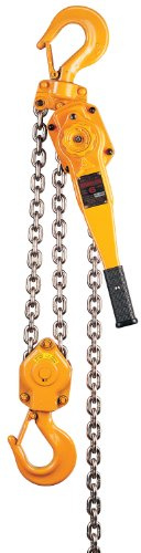 Harrington LB Lever Hoist, Hook Mount, 1 Ton Capacity, 10' Lift, 11.8 Headroom, 9.6 Lever Length, 1.1 Hook Opening