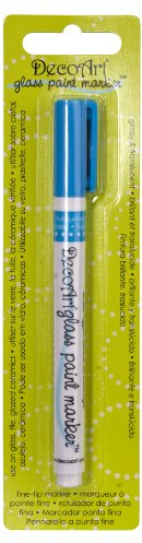 DecoArt Glass Paint Marker, Turquoise