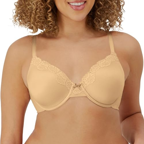 Maidenform Women's Comfort Devotion - Underwire Everyday Bra, Beige (Latte Lift/Black), 34DD UK