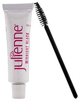 Julienne Eyelash Eyebrow Tint 15ml Dye Black + Free Eyelash Wand 15ml
