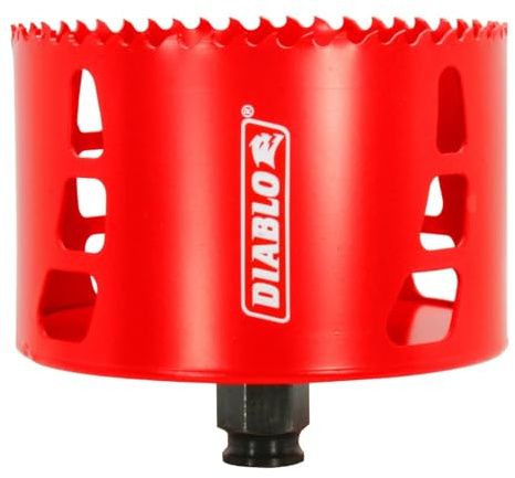 Diablo Bi-Metal Hole Saw with Variable Tooth Design for Faster Cuts - Fits with Snap-Lock Plus Mandrel System - 4 Diameter, 2-3/8 Length - DHS4000