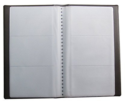 Clairty Business Card Holder PU Leather Journal Name Card Book Holder (300 cell)