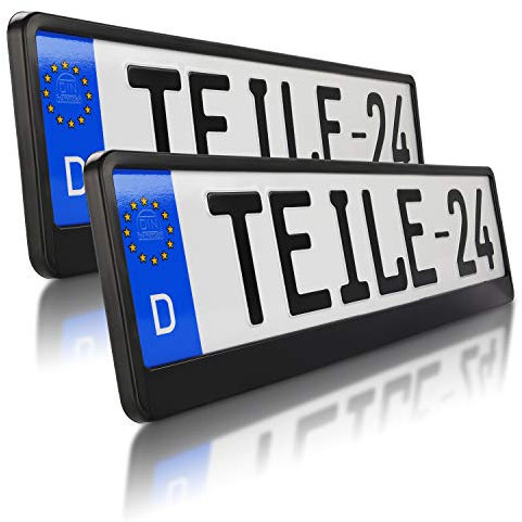 2 x Kennzeichenhalter SCHWARZ Kennzeichenhalterung 520 x 110 mm inkl. Montageanleitung Neu & OVP