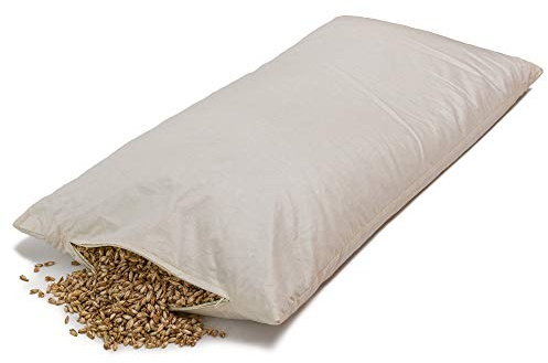 Giraffenland Coussin Bio à l´épeautre 40x80cm, Percale Bio + garnissage Bio, Directement rempli | Non coloré et Non Blanchi | Coussin, Oreiller