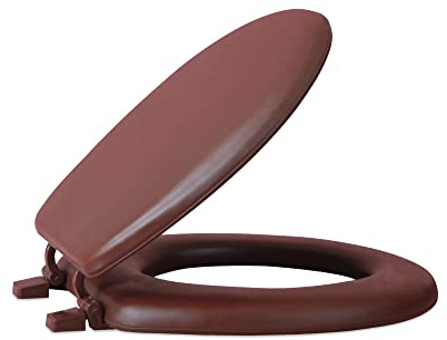 Soft Standard Vinyl Toilet Seat, Chocolate, 17 in
