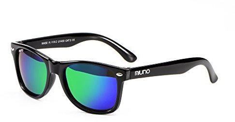 Miuno® Kinder Sonnenbrille Polarisiert Polarized Etui 6833 (Grünverspiegelt)