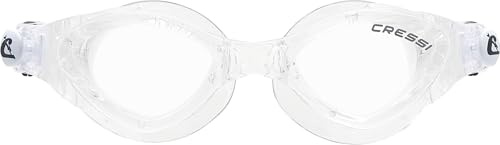 Cressi King Crab Goggles, Transparent - Lunettes de Natation Junior Parfaites pour la Mer, la Piscine et Snorkeling, Transparent_Lentilles Clair 7/15 Ans