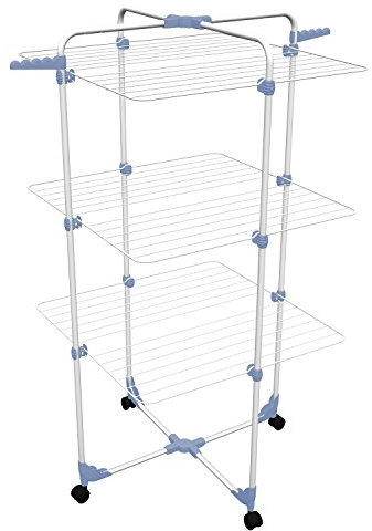 GimiTurmwäscheständer Modular 3, weiß/blau
