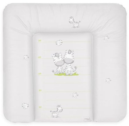 Ceba Baby® Wickelauflage - weiche Wickelunterlage - Baby Wickeltischauflage - 75x72 cm - Abwaschbar - OEKO-TEX® Standard 100 - Made in EU - Grau Zebra - 75 x 72 cm
