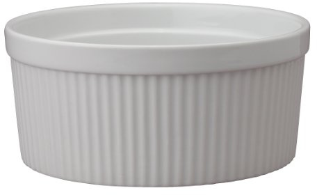 HIC Kitchen Souffle, Fine Porcelain, For Baking Souffles, Casseroles, Side Dishes, And Desserts, 64-Ounce (2-Quart) Capacity