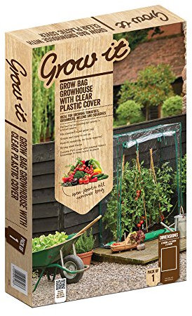 Grow It 08720 50 x 100 x 150 cm Growbag House with Plastic Cover - Clear