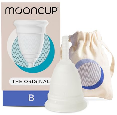 Mooncup The Original Silicone Menstrual Cup, Reusable, Ultra Soft & Easy Insert, Great for Heavy Flow Periods, Size B, Age 30 or Under (Pack of 1)